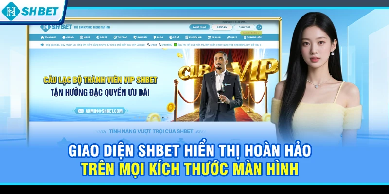 Giao diện SHBET hiển thị hoàn hảo trên mọi kích thước màn hình